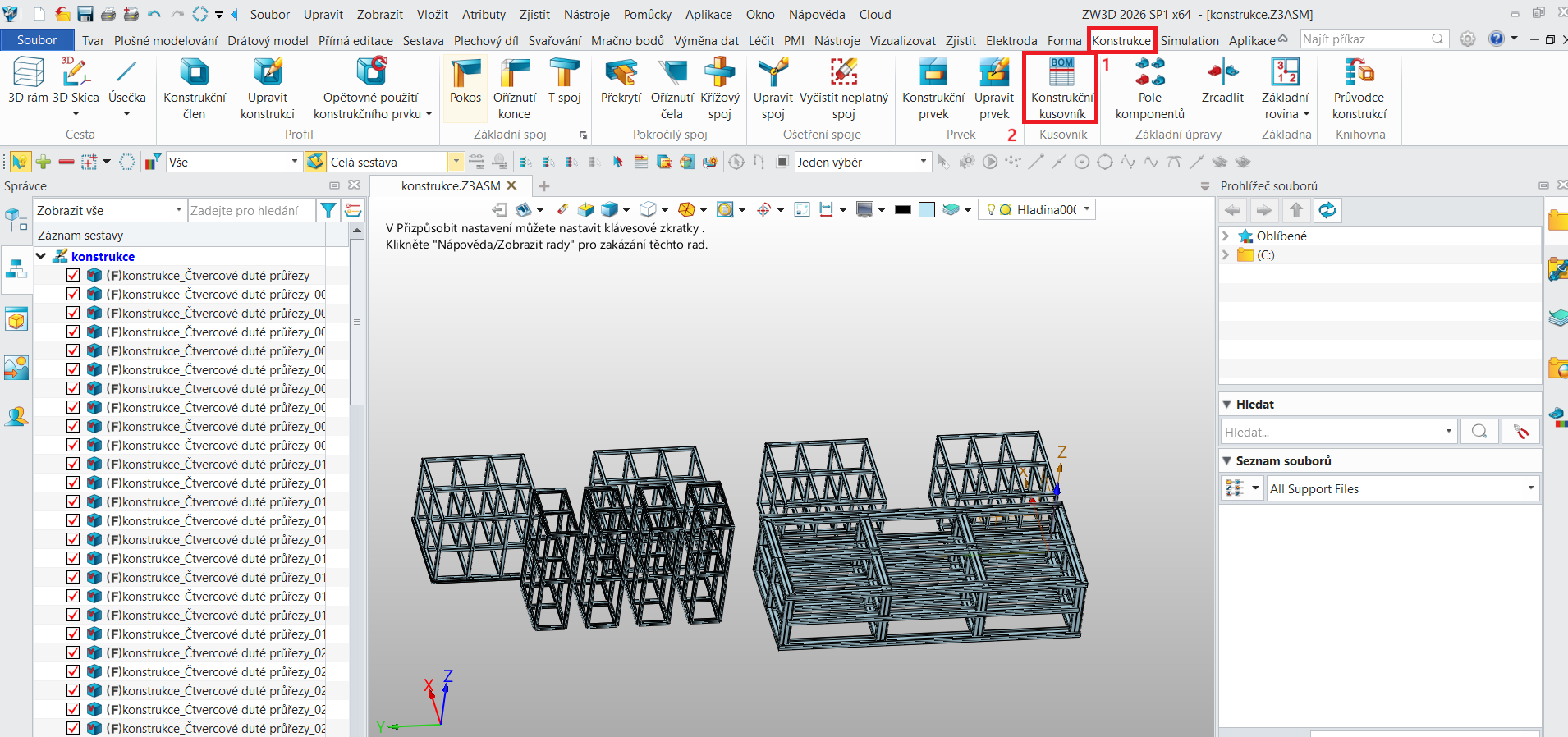 CutOptLab - Konstručkní kusovník ZW3D