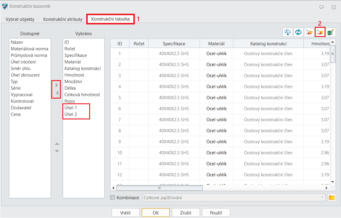 CutOptLab - Konstručkní kusovník ZW3D export