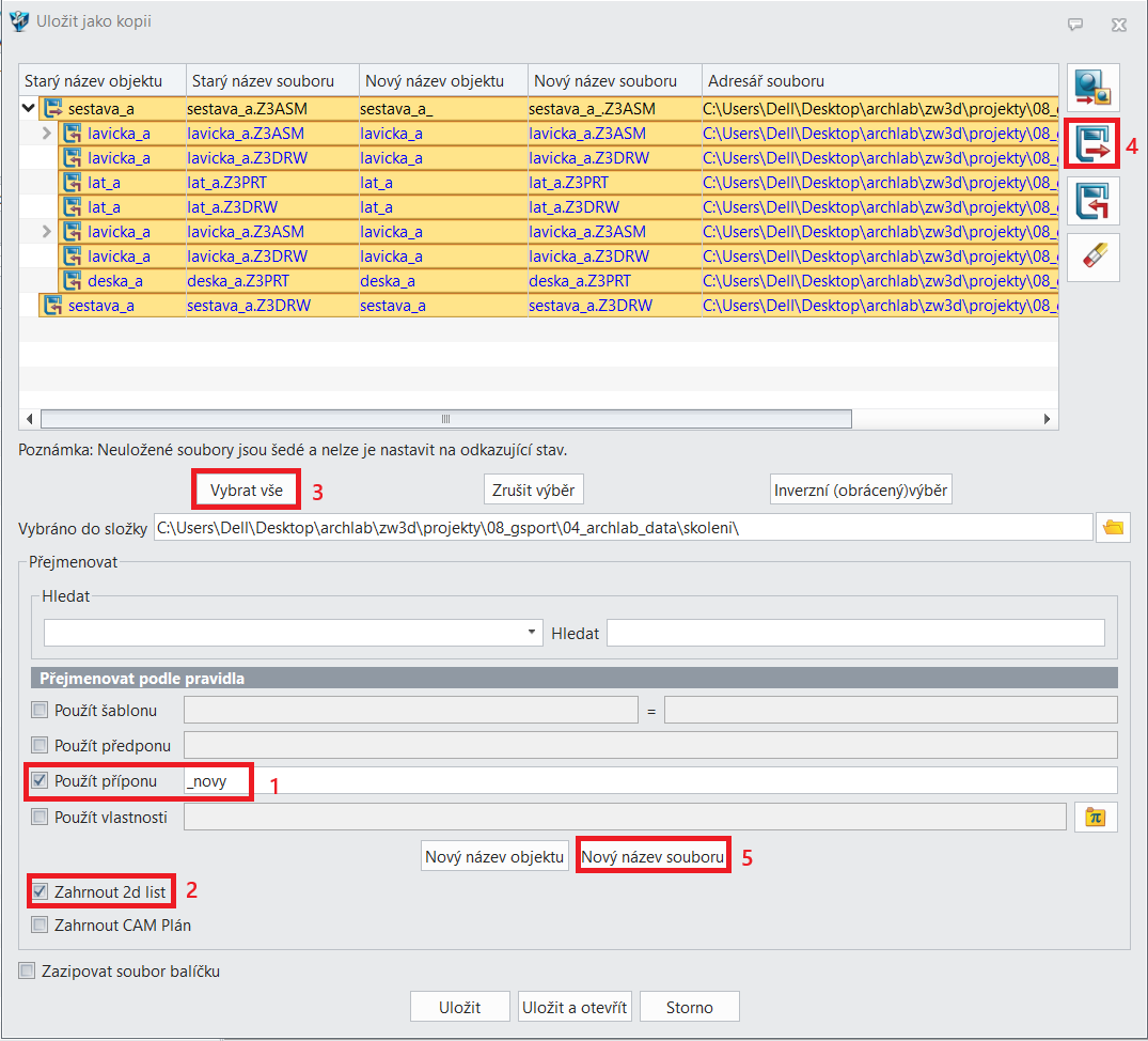 Klonování sestavy single objekt ZW3D - 2