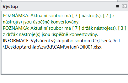 ZW3D CAM - knihovna nástrojů 3