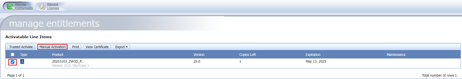 Offline aktivace v ZW3D - bod 4
