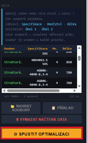CutOptLab - optimalizace