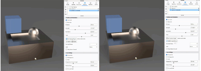 Keyshot, ZW3D - kamery