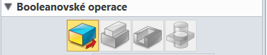 Tvorba vysunutí v ZW3D - Booleanovské tvary - základna menu