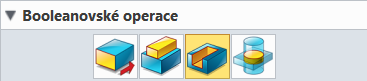 Tvorba vysunutí v ZW3D - Booleanovské tvary - odstranit, menu