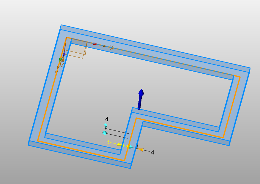Tvorba vysunutí v ZW3D - Odsazení Zesílit model