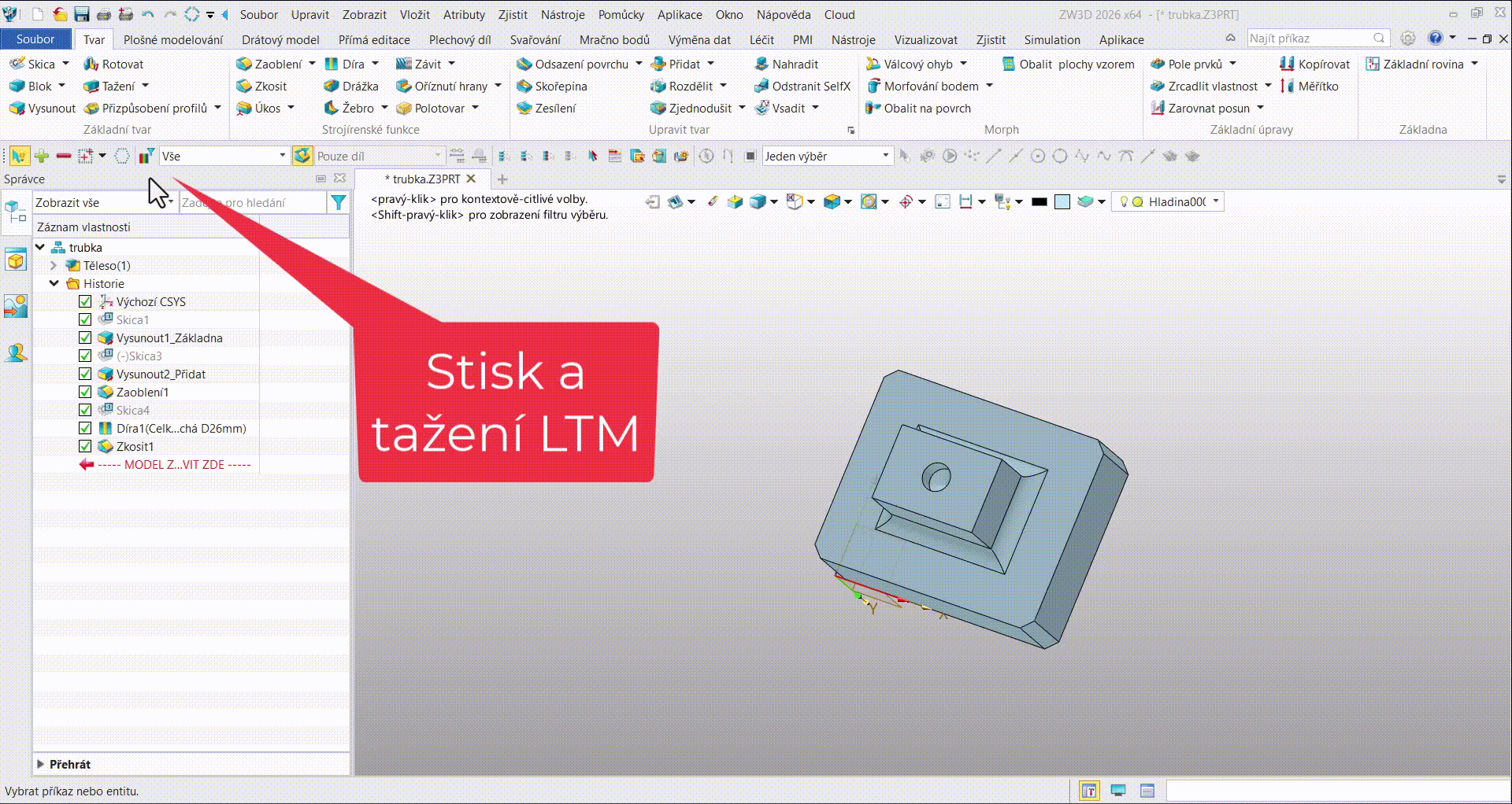první krok aktivace licence ZW3D