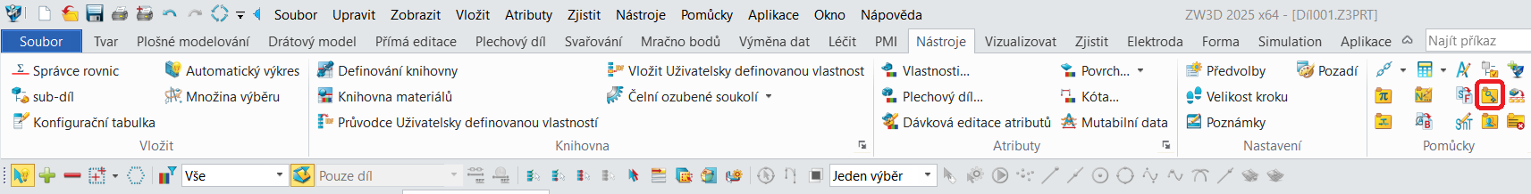 spuštění správce licencí v ZW3D